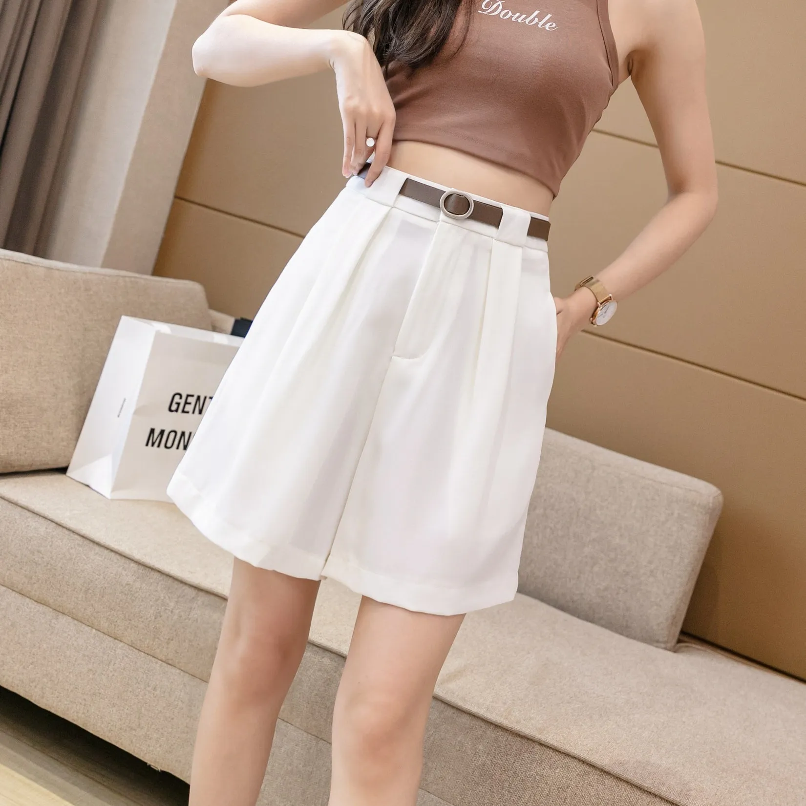 Comfortable Cargo Chino Shorts with a Stylish A-Line Design