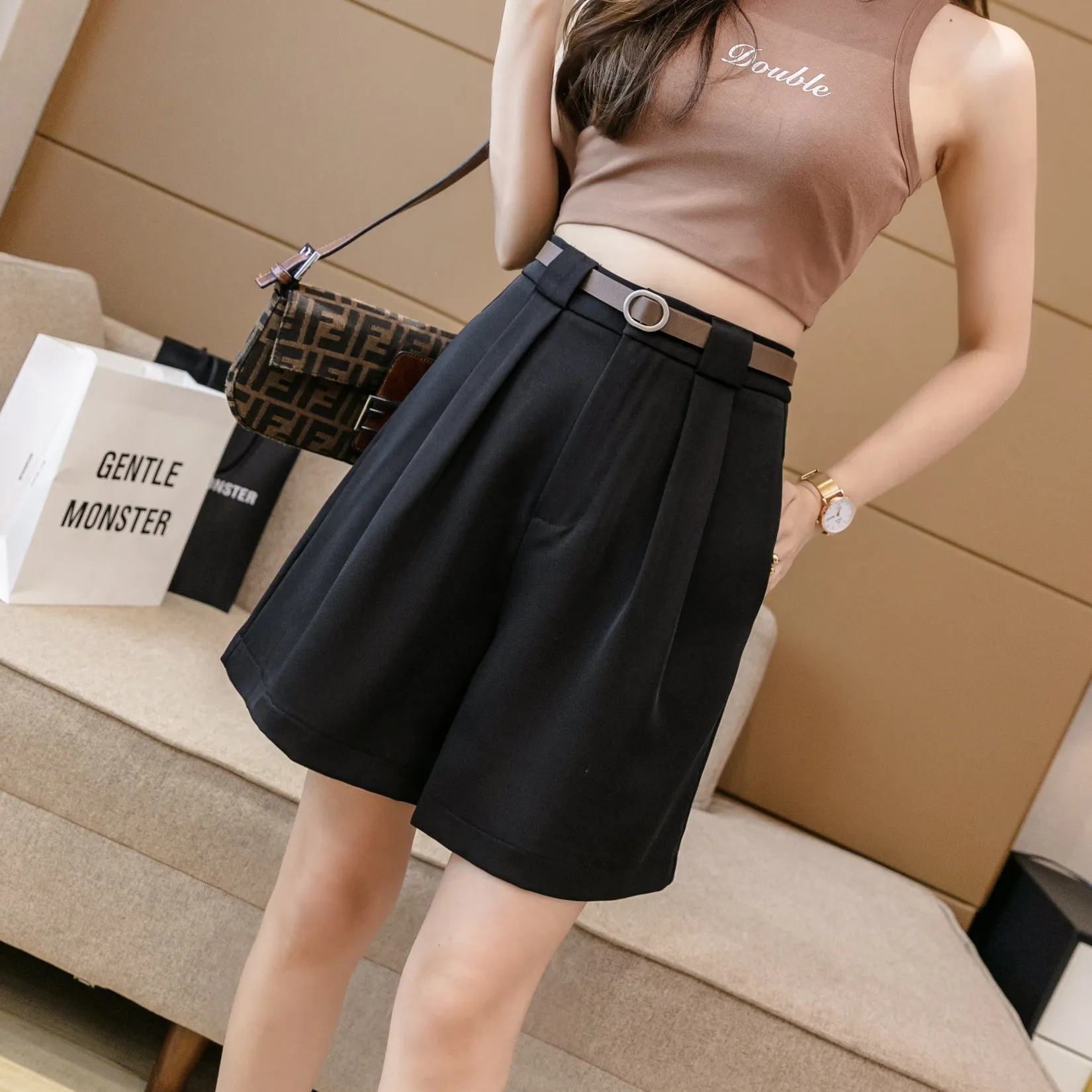 Comfortable Cargo Chino Shorts with a Stylish A-Line Design