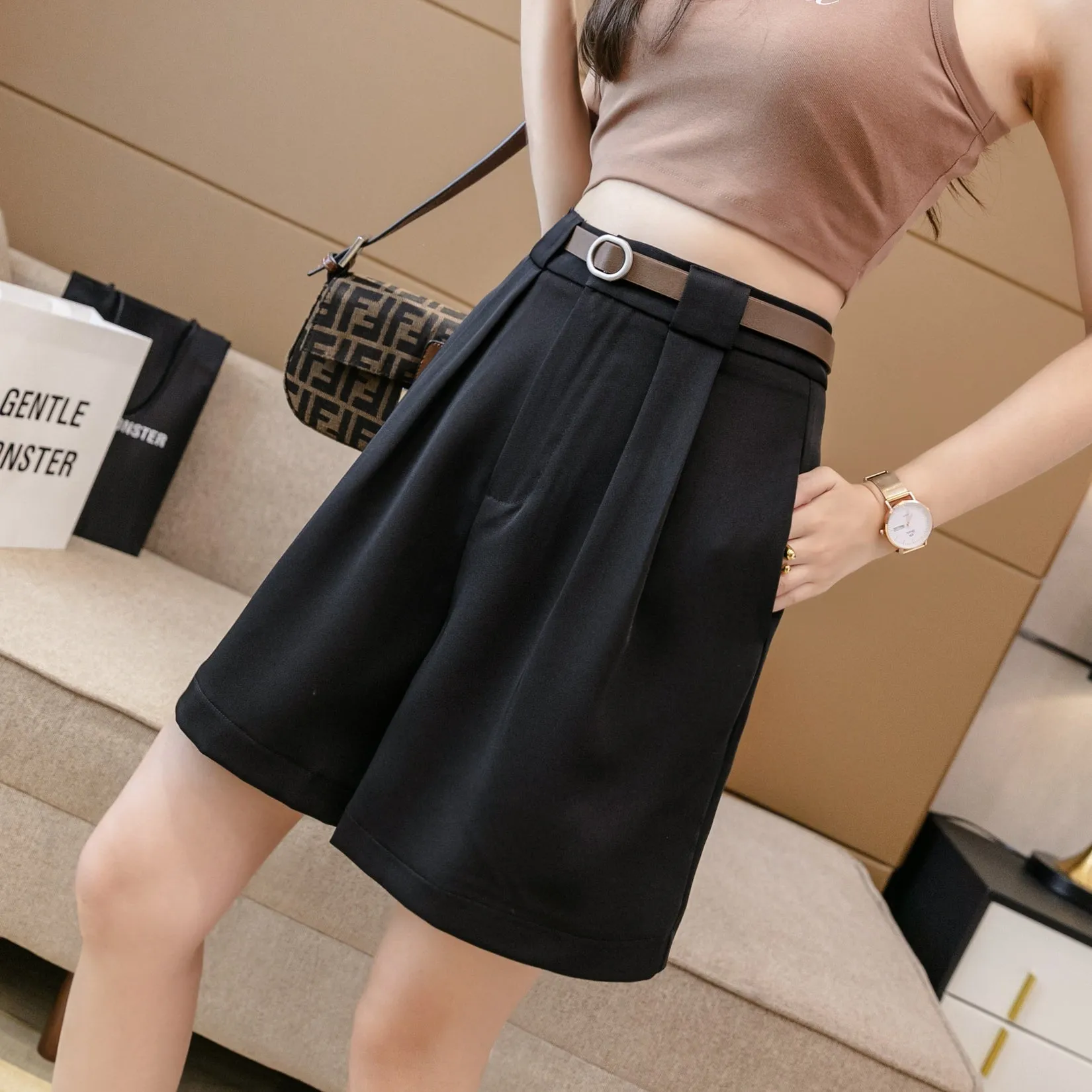 Comfortable Cargo Chino Shorts with a Stylish A-Line Design