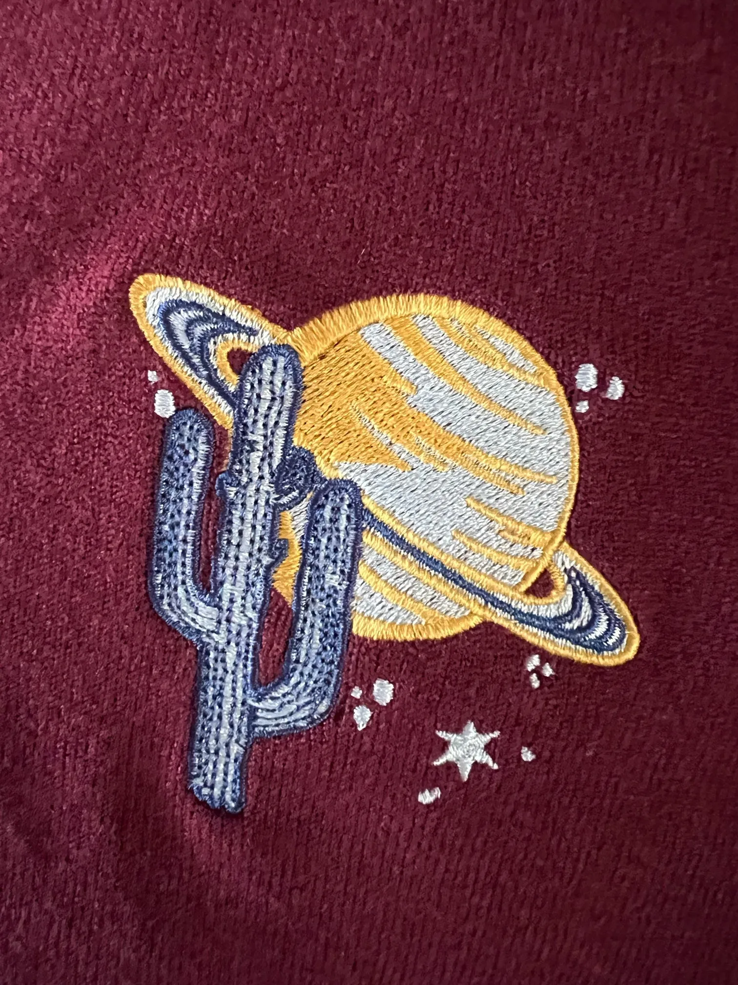 COSMIC COWGIRL LONG SLEEVE SWEATER *BURGUNDY