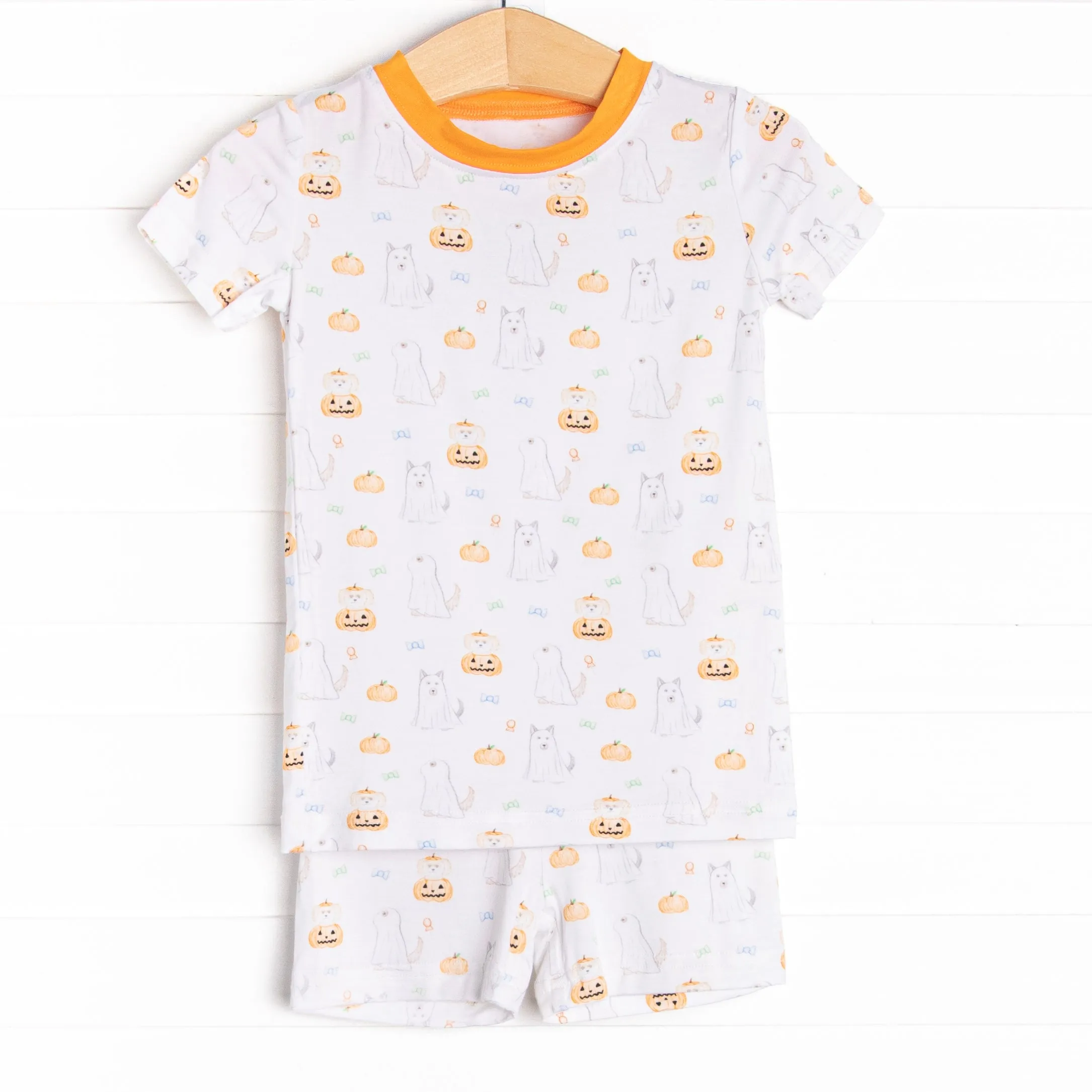 Costume Contest Bamboo Pajama Short Set, Orange