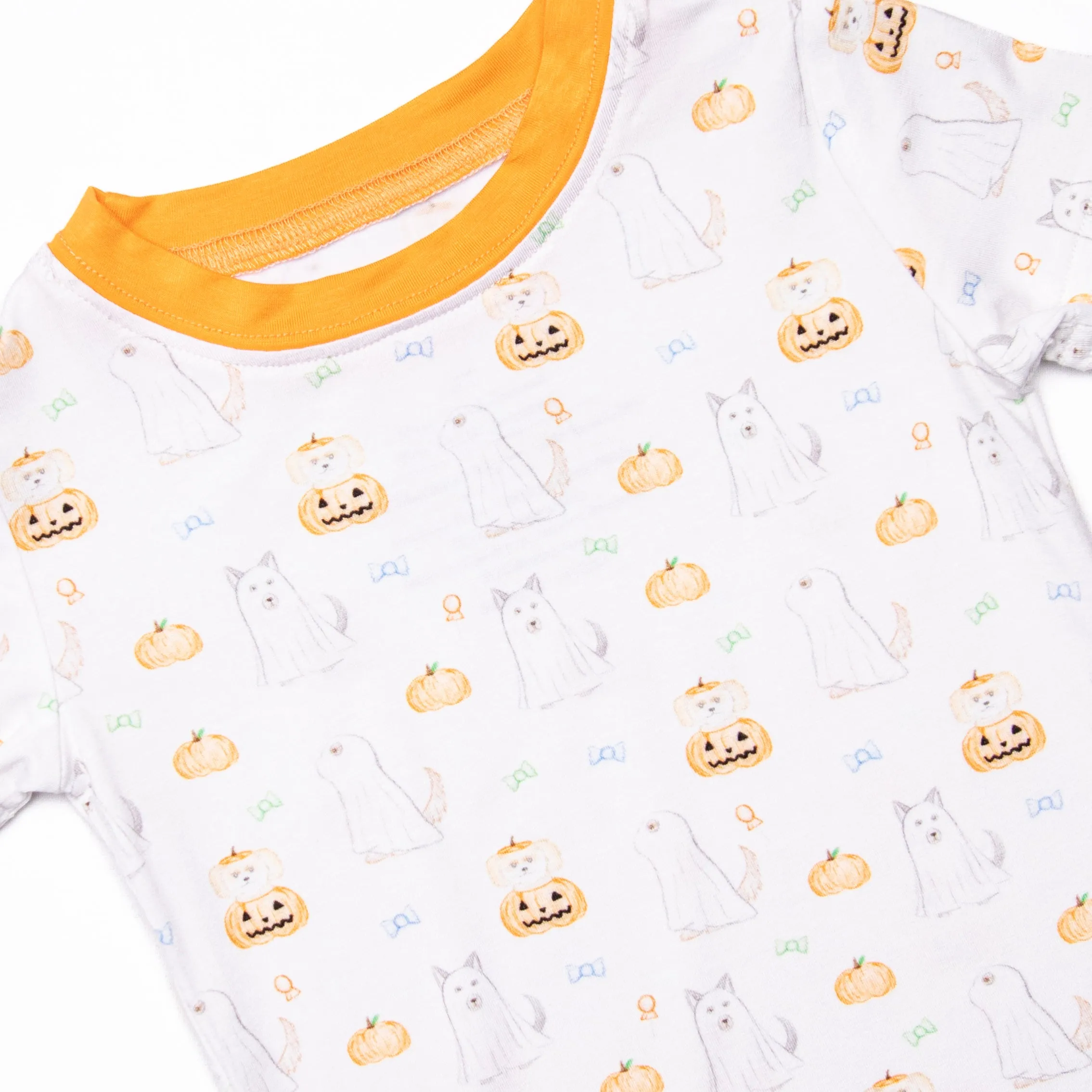 Costume Contest Bamboo Pajama Short Set, Orange