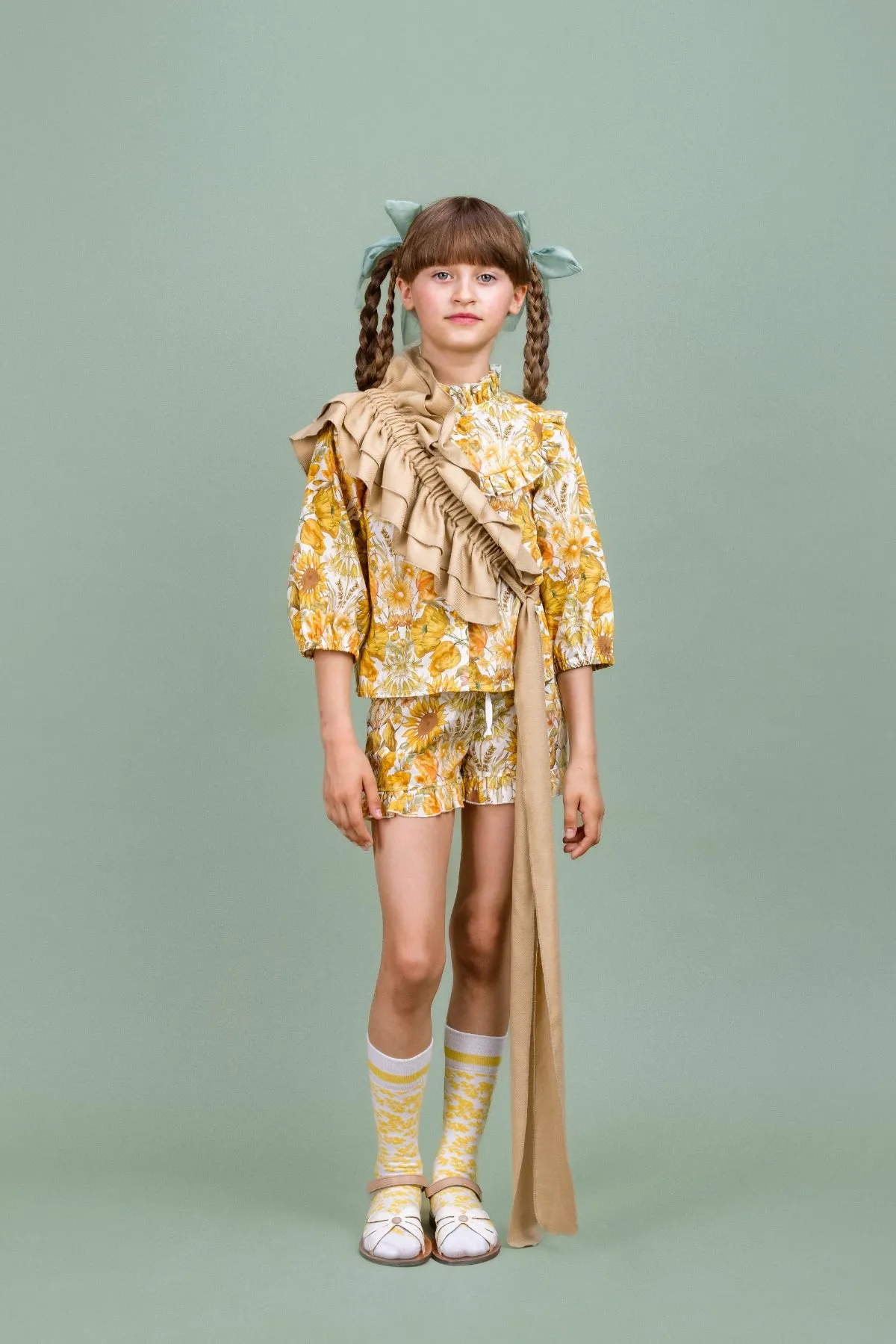 Cotton Shorts Sunflower, Yellow