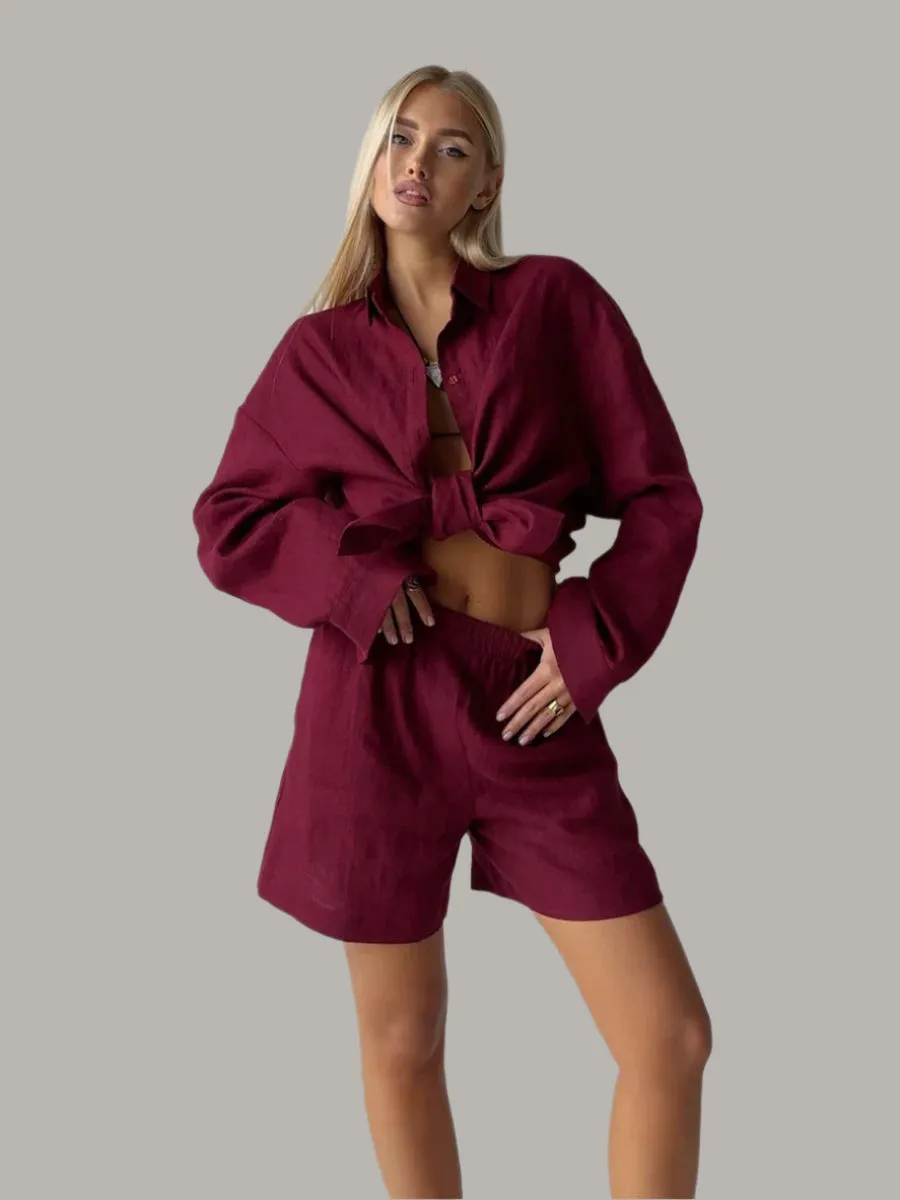 Cozy Cotton Shorts Set