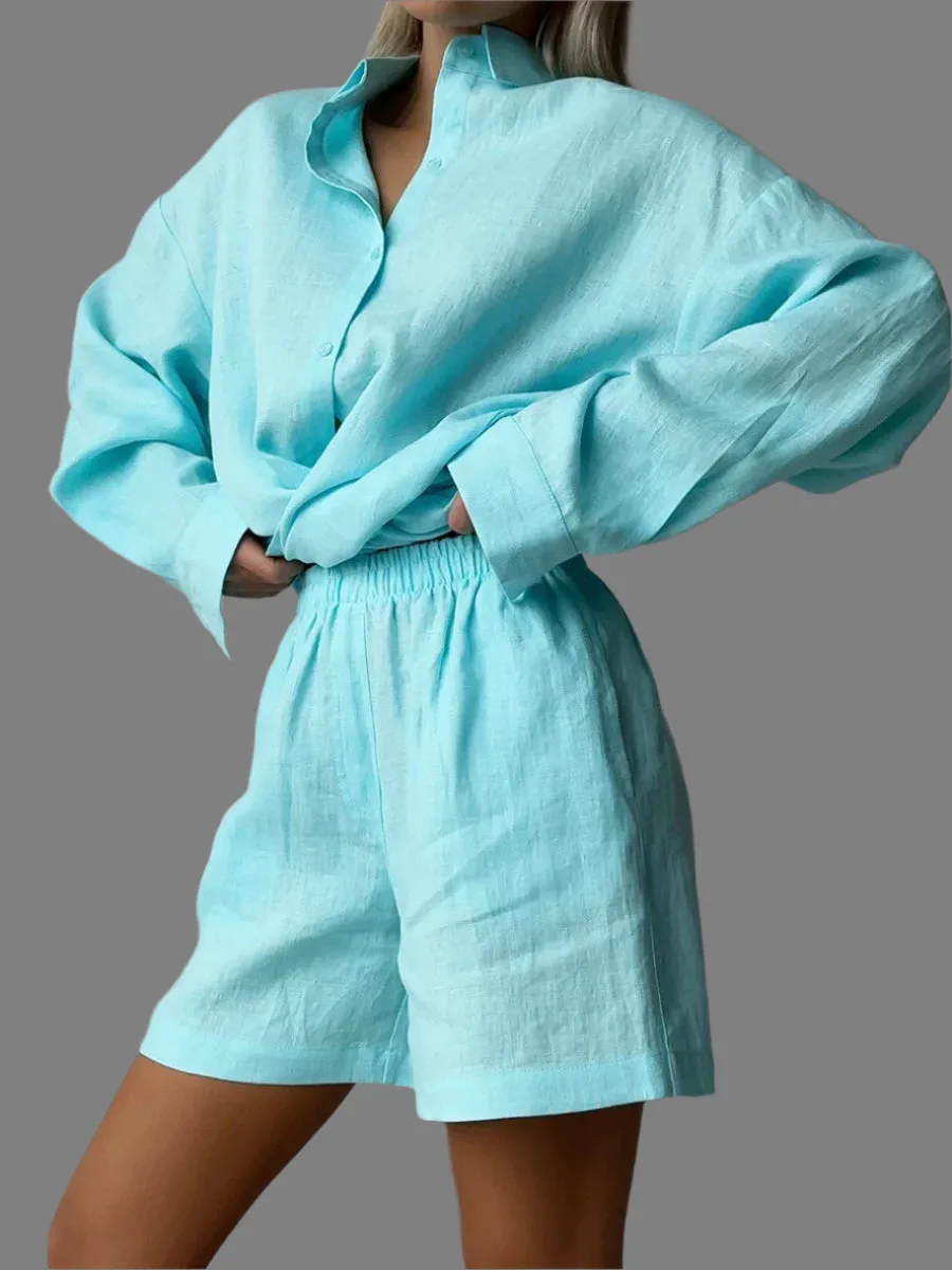 Cozy Cotton Shorts Set