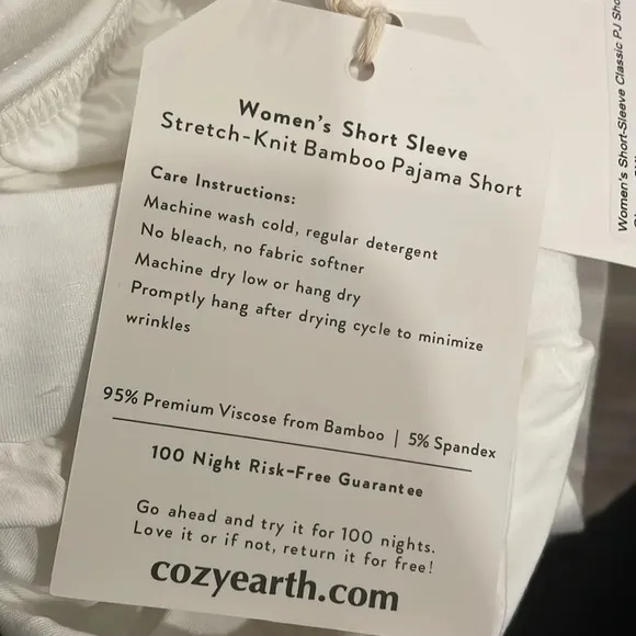 Cozy Earth Shorts Bamboo Pajama Bottoms in Ivory XXL NEW