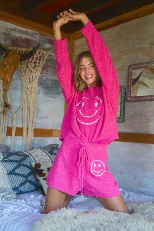 Cozy Soft Top with Shorts Set (Various Colors) , Blue B