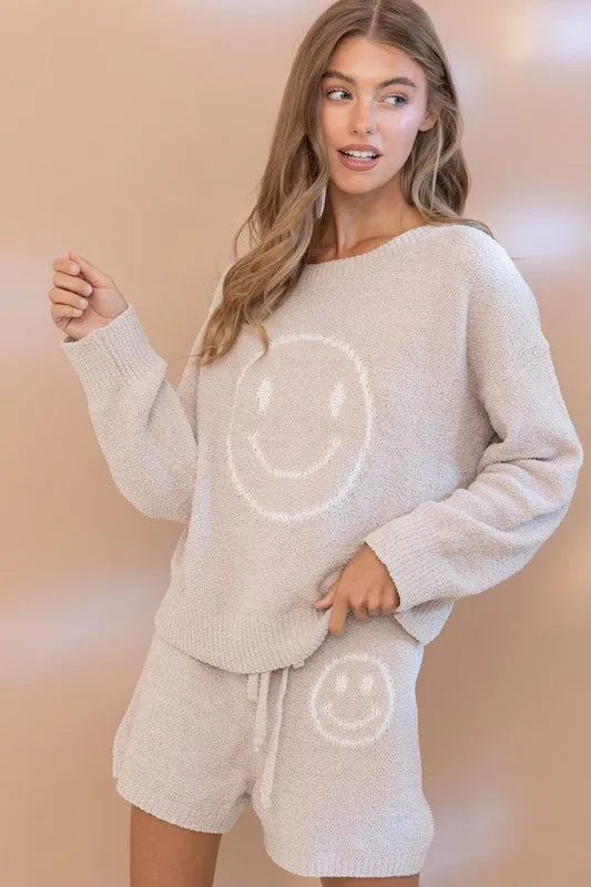 Cozy Soft Top with Shorts Set (Various Colors) , Blue B