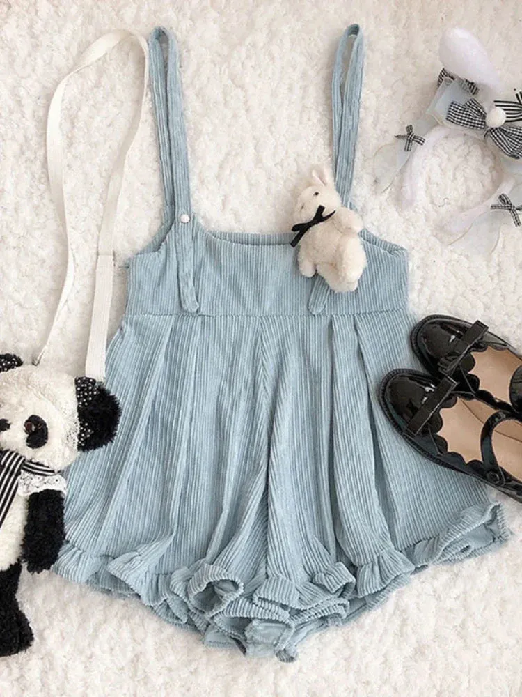Cozy Suspender Shorts