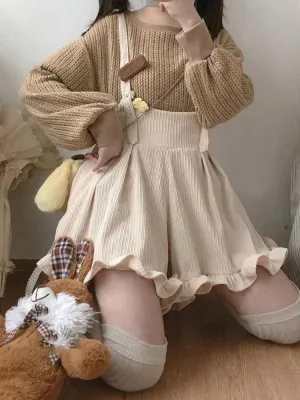 Cozy Suspender Shorts