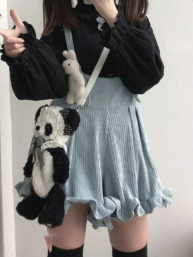 Cozy Suspender Shorts