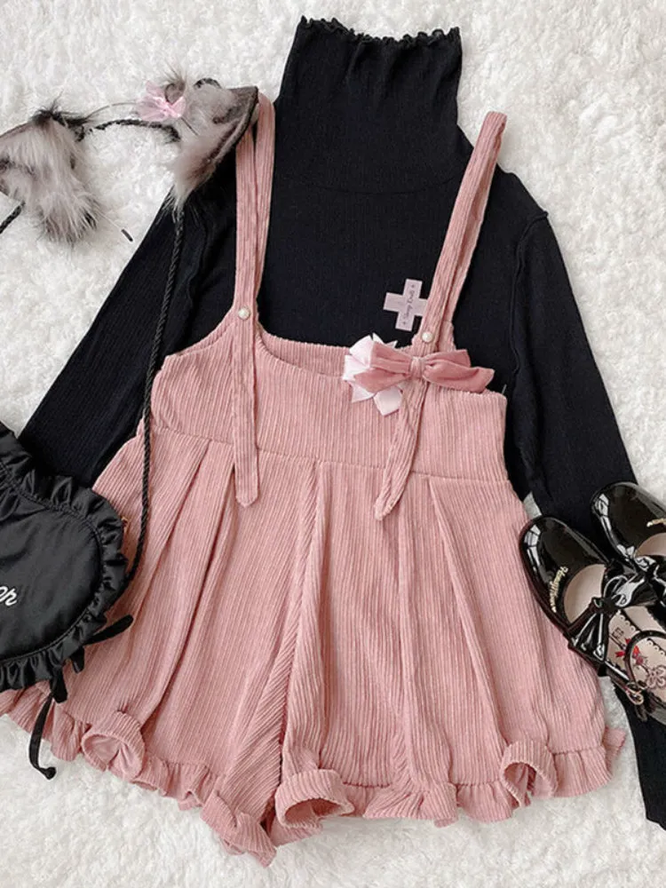 Cozy Suspender Shorts