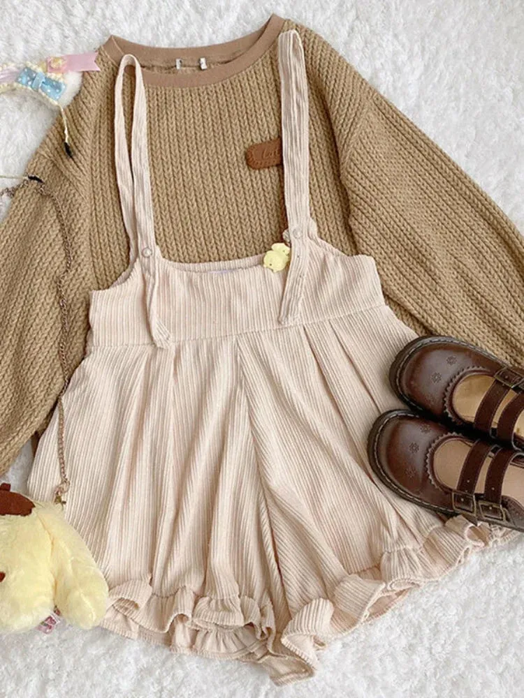 Cozy Suspender Shorts