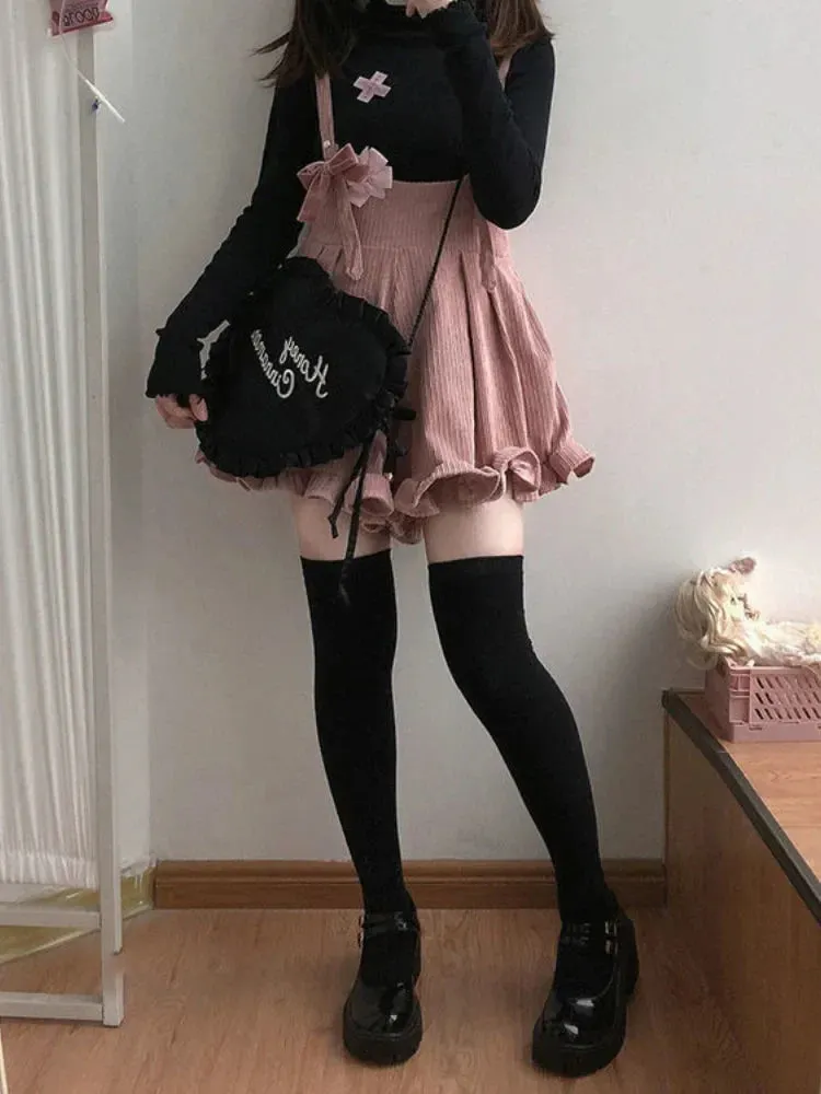 Cozy Suspender Shorts