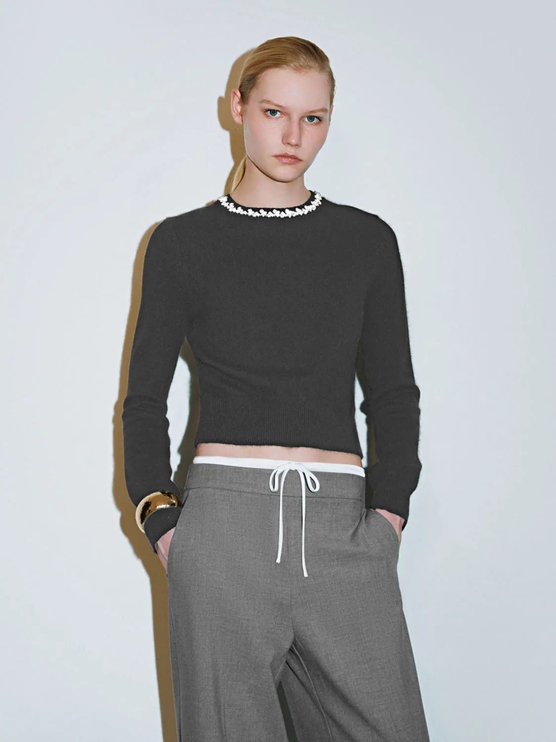Crew Neck Knitted T-Shirts