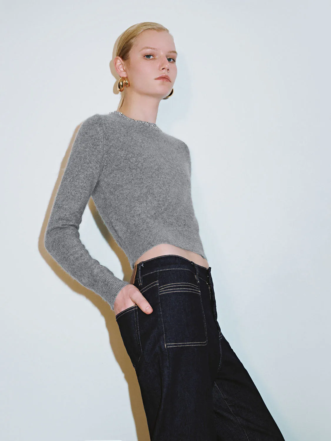 Crew Neck Knitted T-Shirts