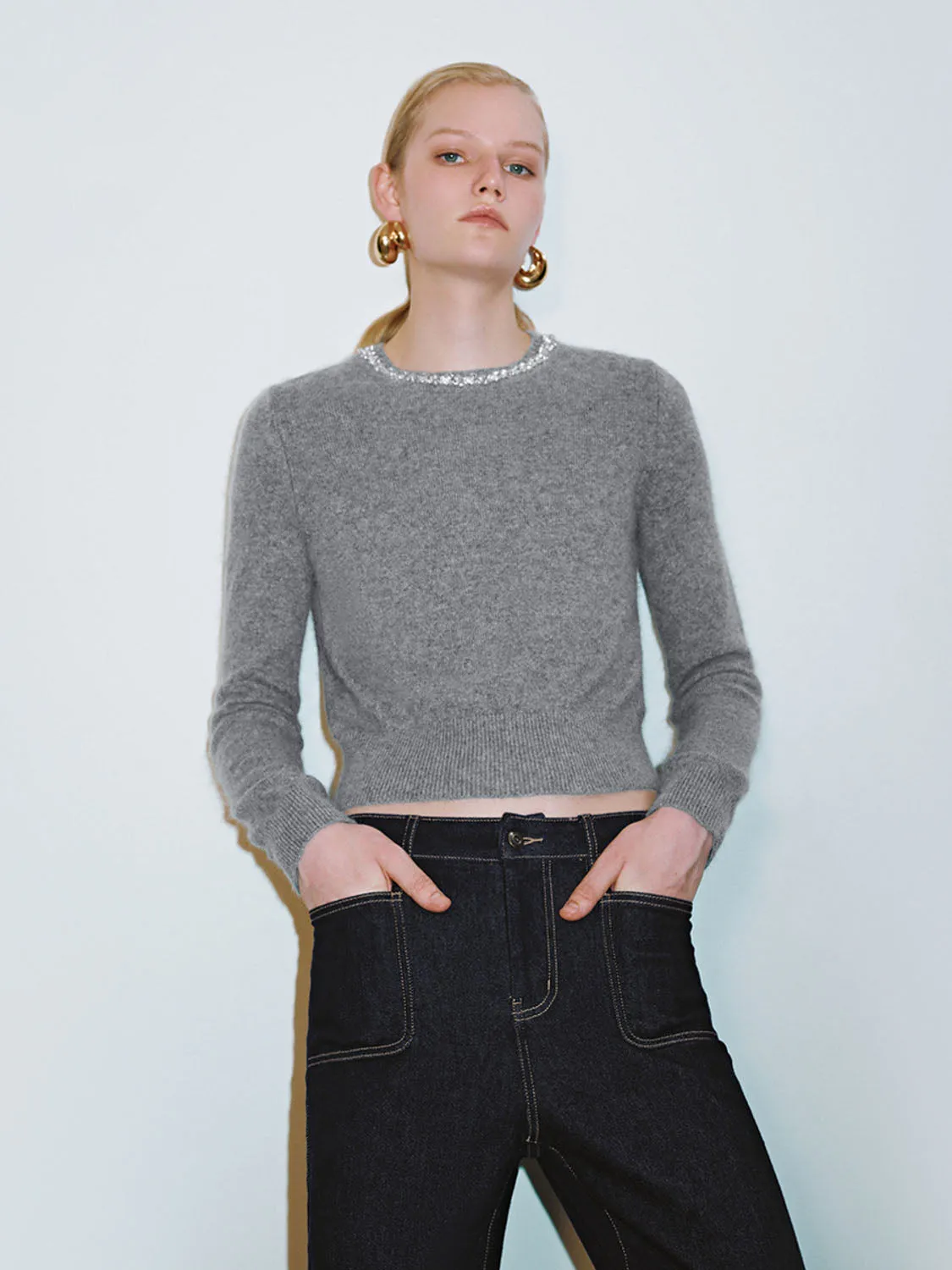 Crew Neck Knitted T-Shirts