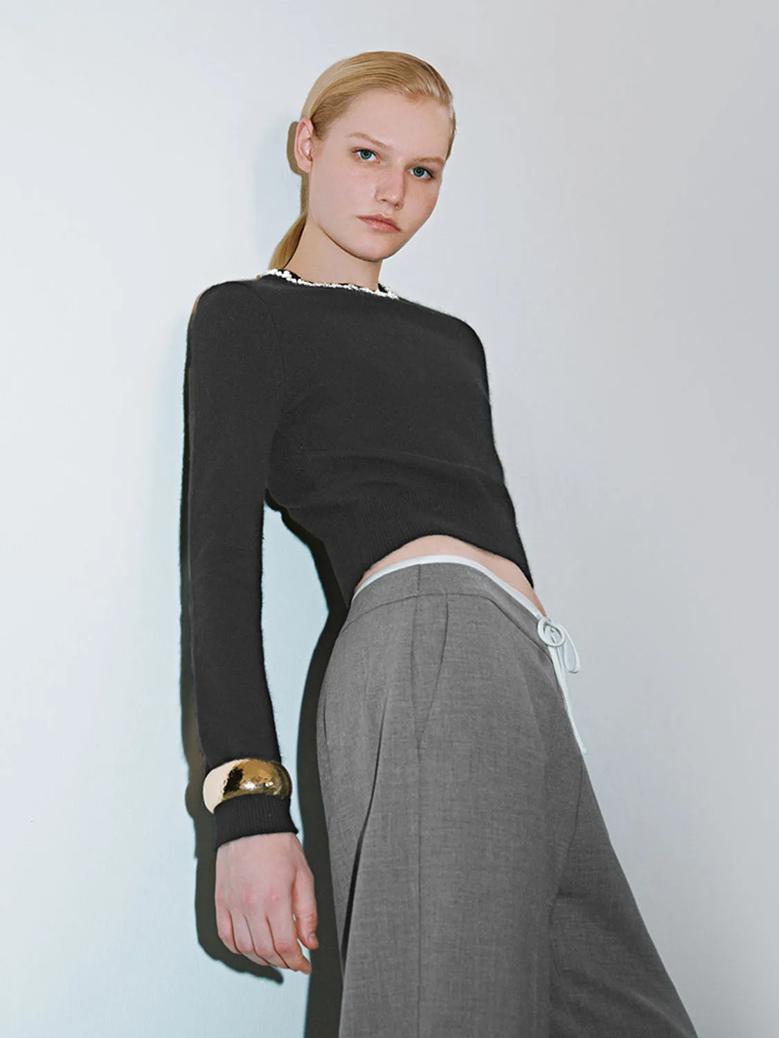 Crew Neck Knitted T-Shirts
