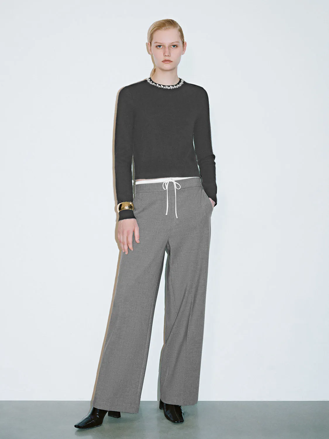 Crew Neck Knitted T-Shirts