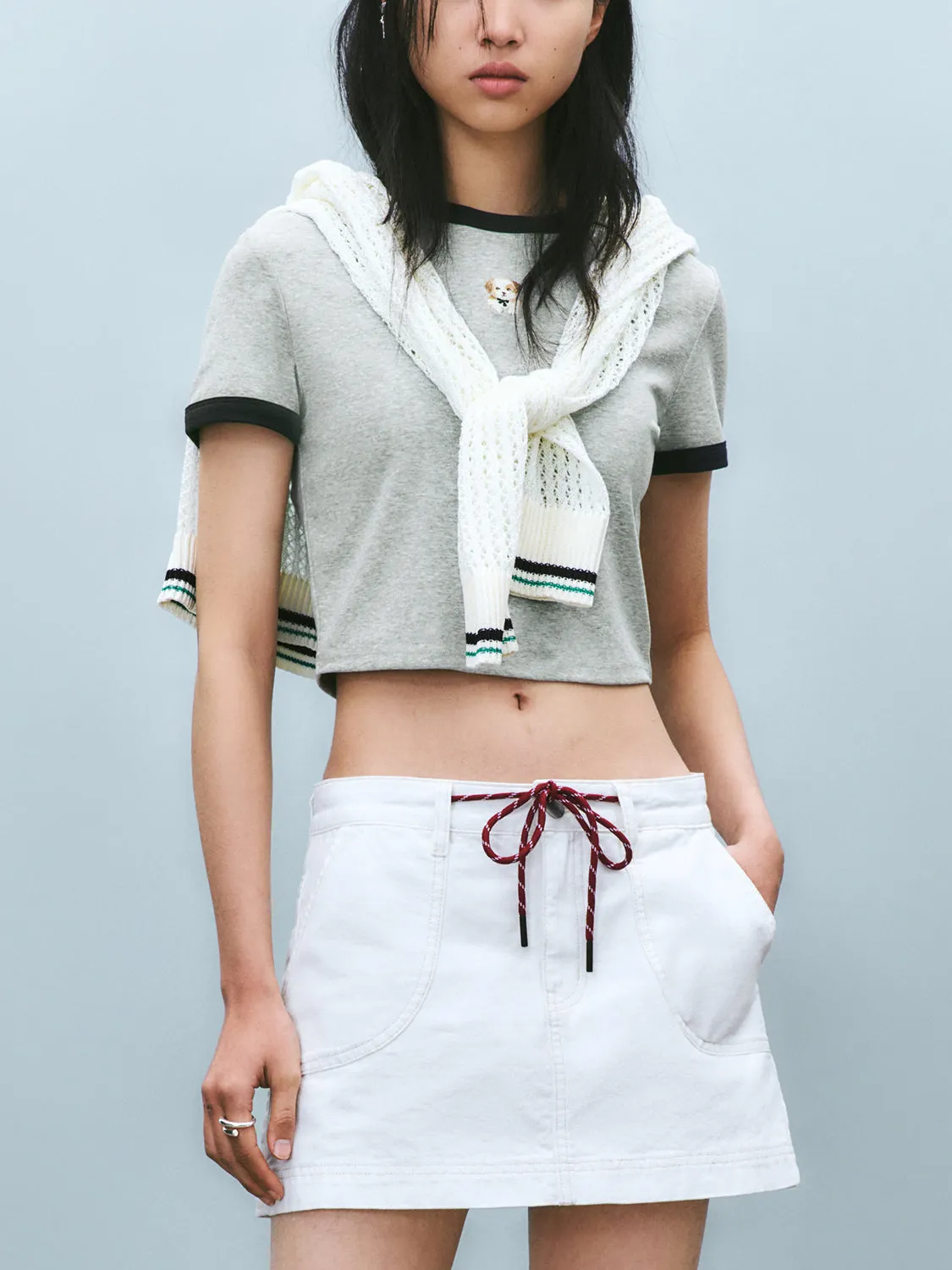 Cropped Skinny T-Shirts