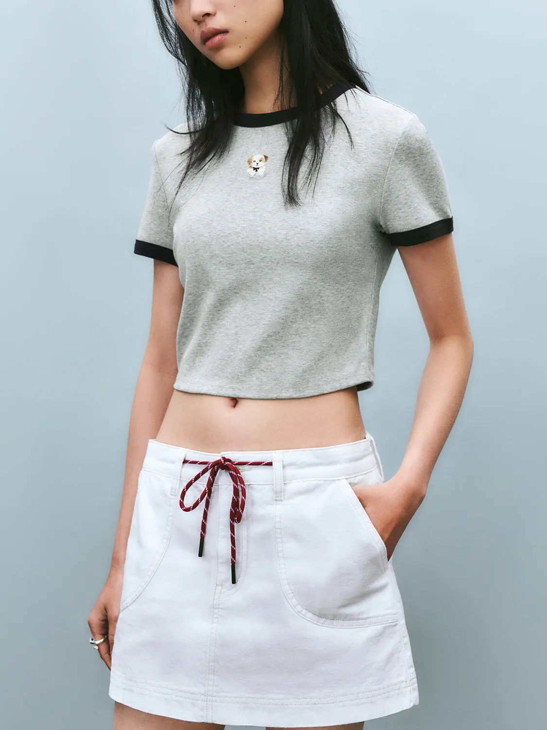 Cropped Skinny T-Shirts