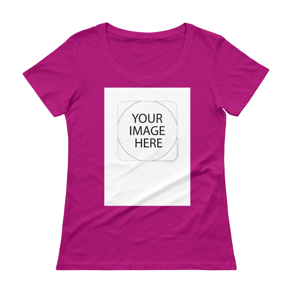 Custom Image Ladies' Scoopneck T-Shirt