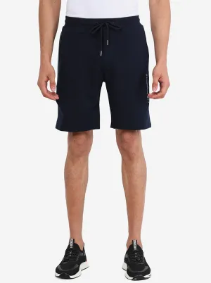 Dark Blue Solid Regular Fit Shorts | JadeBlue