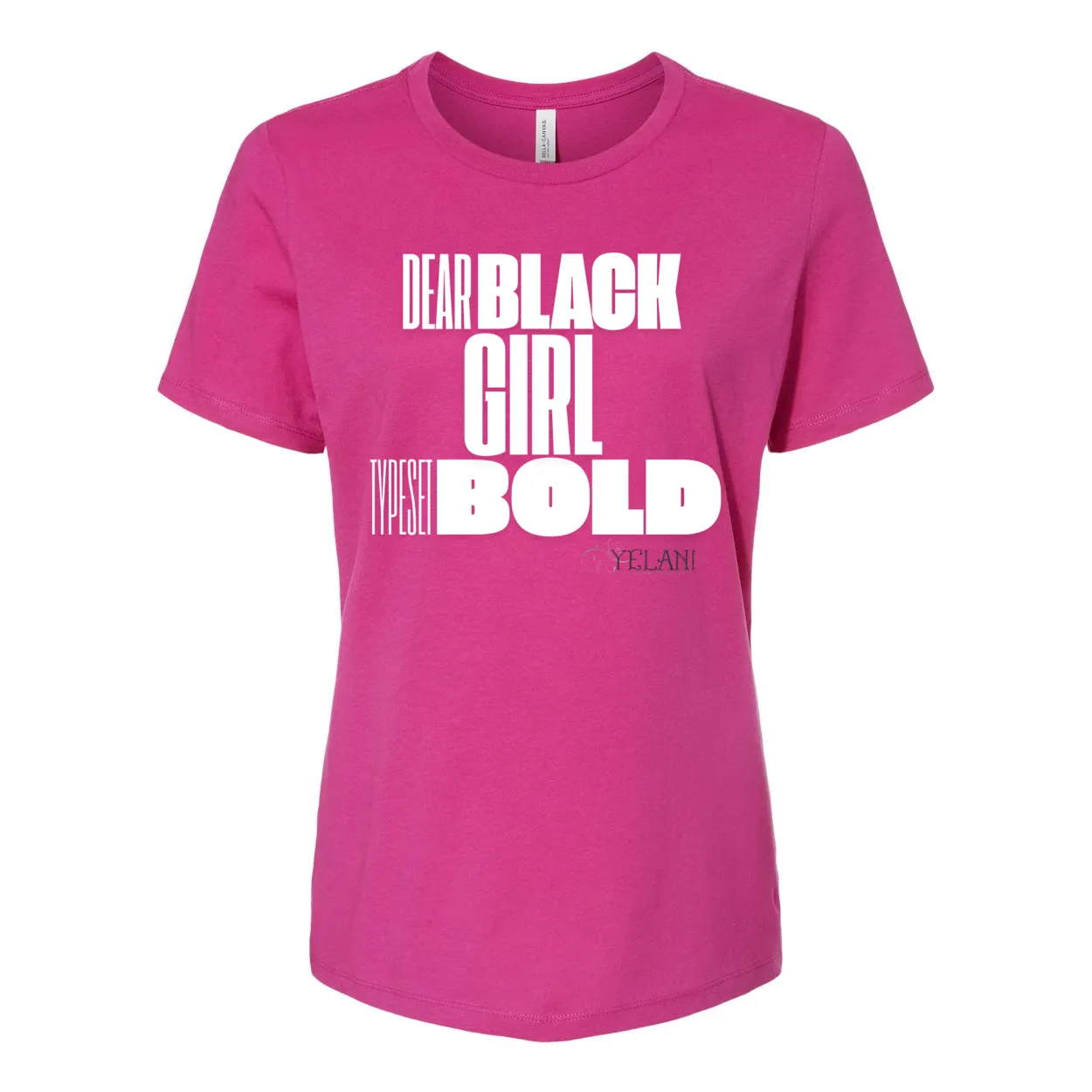 Dear Black Girl Typeset Bold Tee – Confidence & Self-Expression