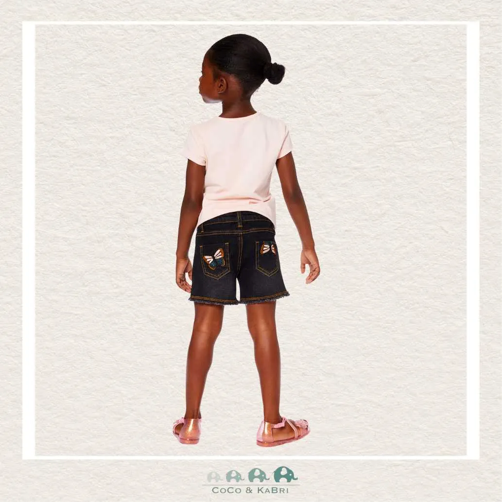 Deux Par Deux Jean Short With Embroidery - Black