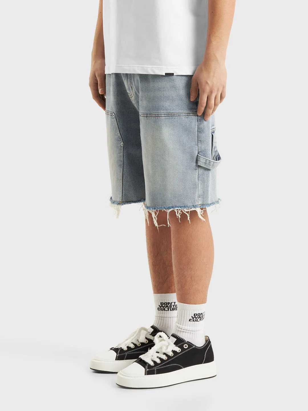 Don't Waste Culture Nolara Denim Shorts | Light Blue