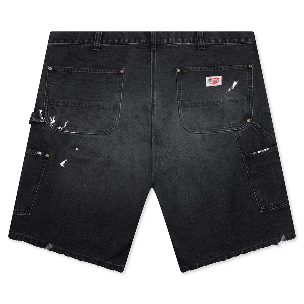 Double Knee Shorts - Black