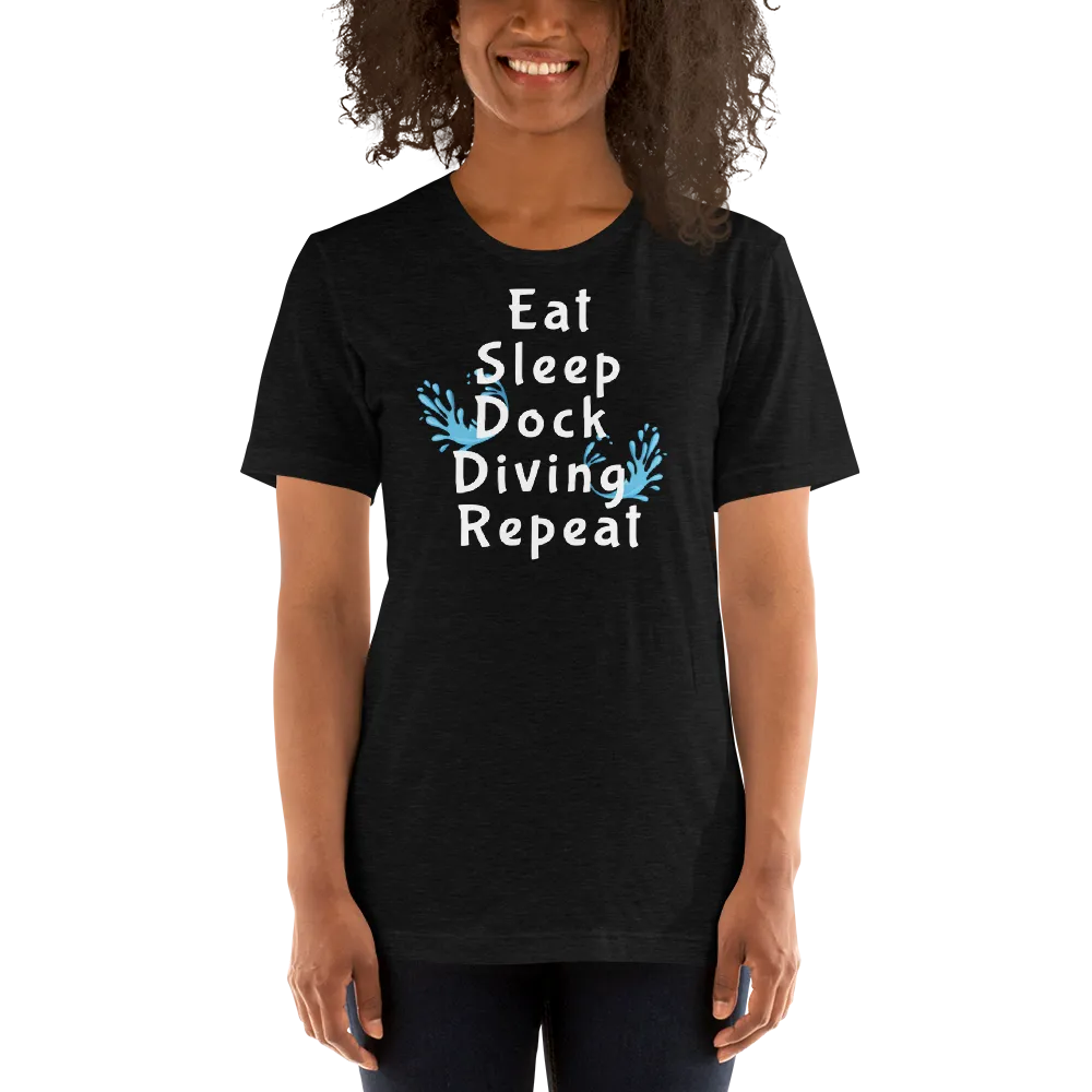 Eat Sleep Dock Diving Repeat T-Shirts - Dark