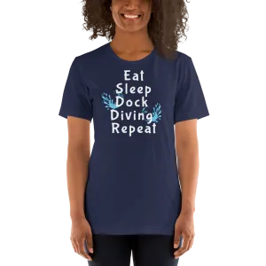 Eat Sleep Dock Diving Repeat T-Shirts - Dark