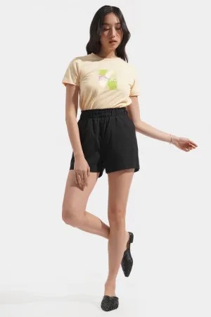 Elastic Waist Cozy Shorts