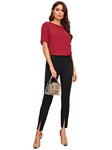 Elegant High Waist Skinny Pants