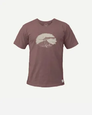 ELSK KYSTVEJ ORGANIC MEN'S TEE - Brown Melange