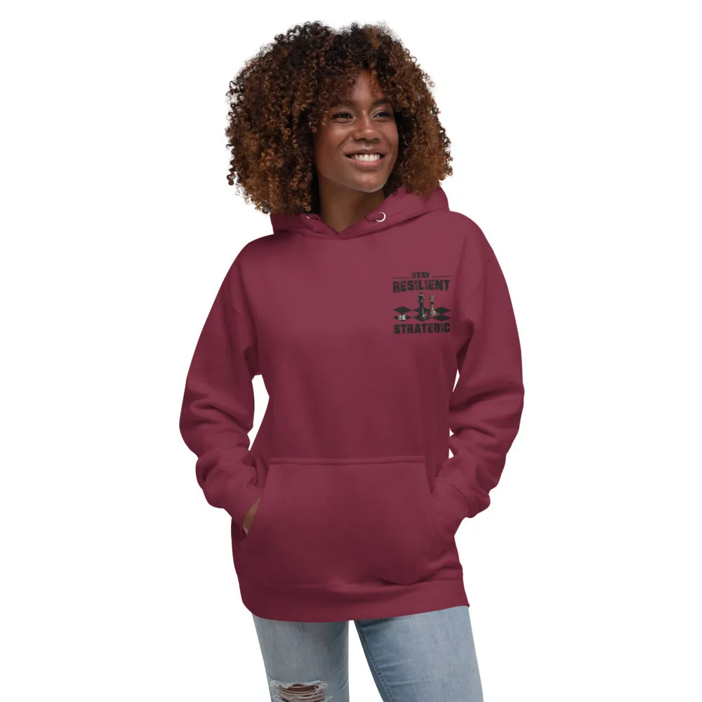 Embroidery Resilient Black Board Unisex Hoodie