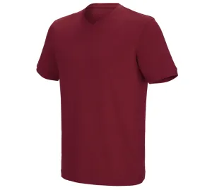 e.s. kratka majica cotton stretch z V-izrezom