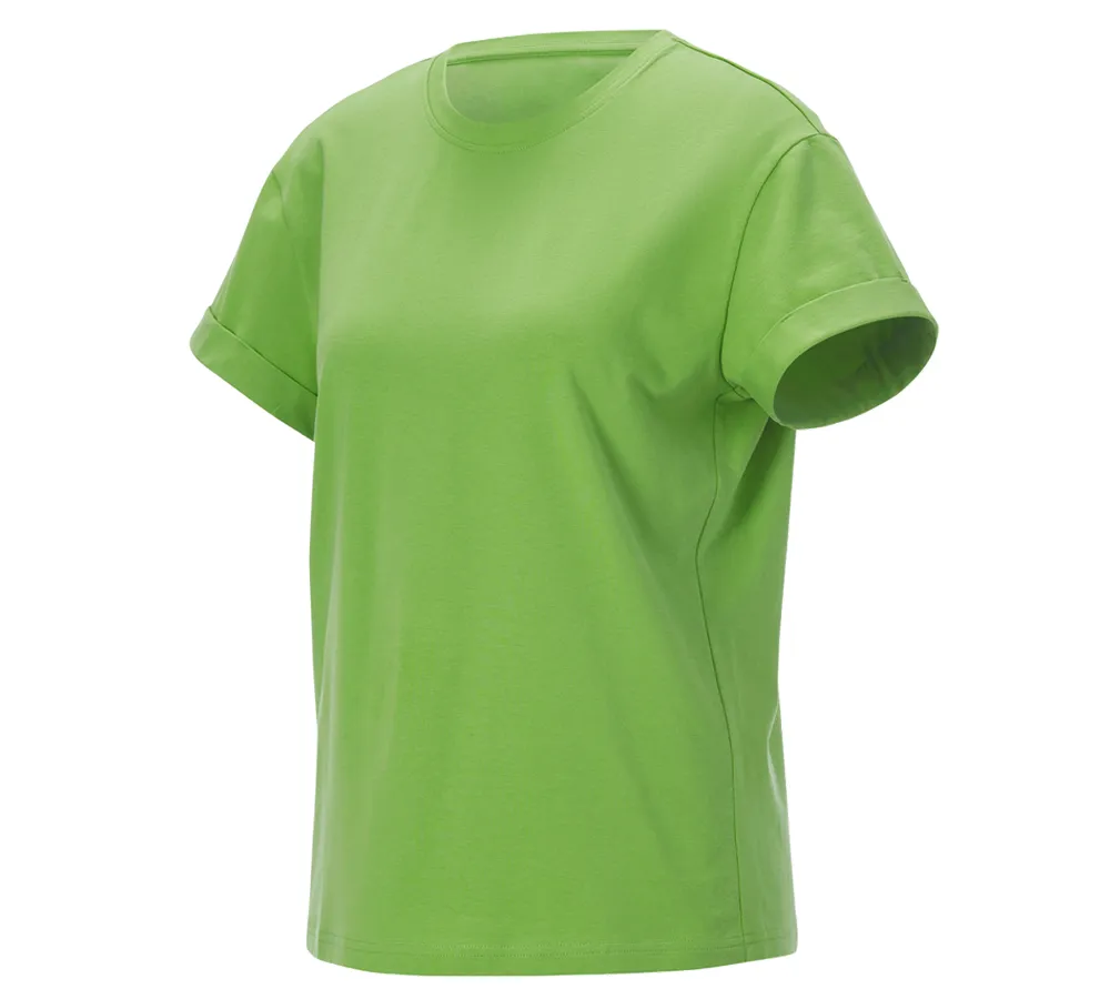 e.s. majica cotton stretch rolled sleeve, ženska