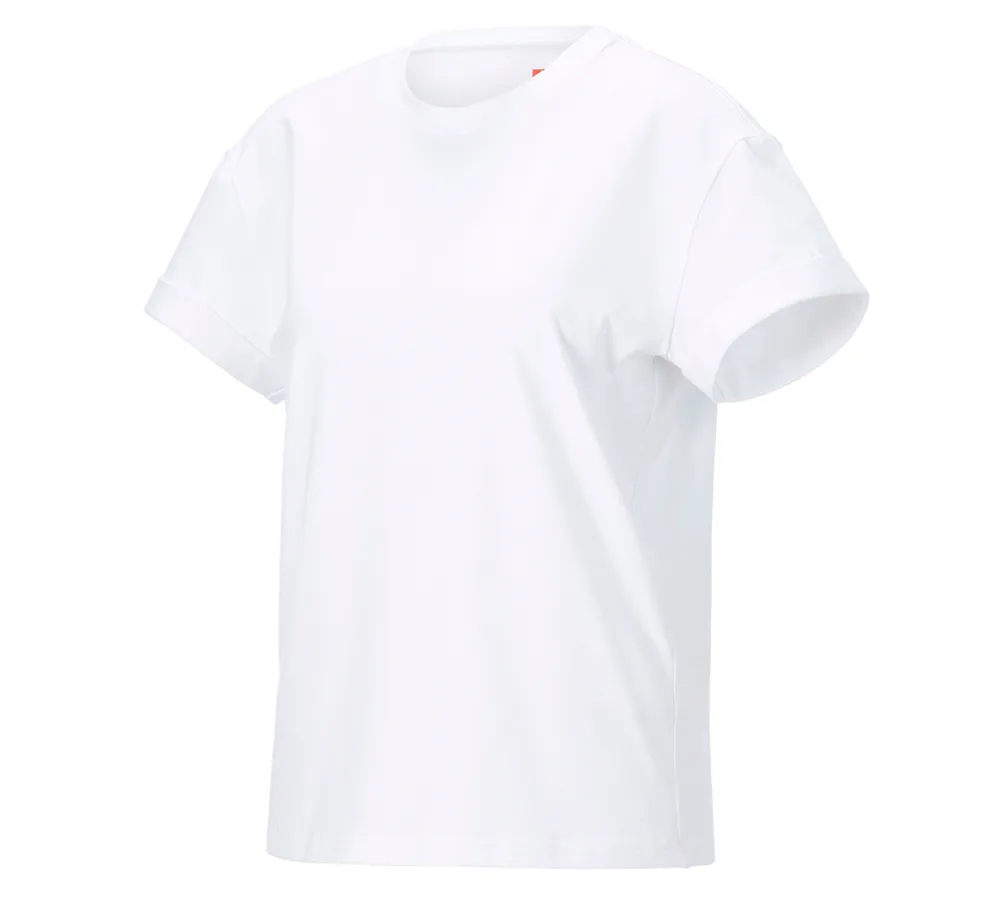 e.s. majica cotton stretch rolled sleeve, ženska