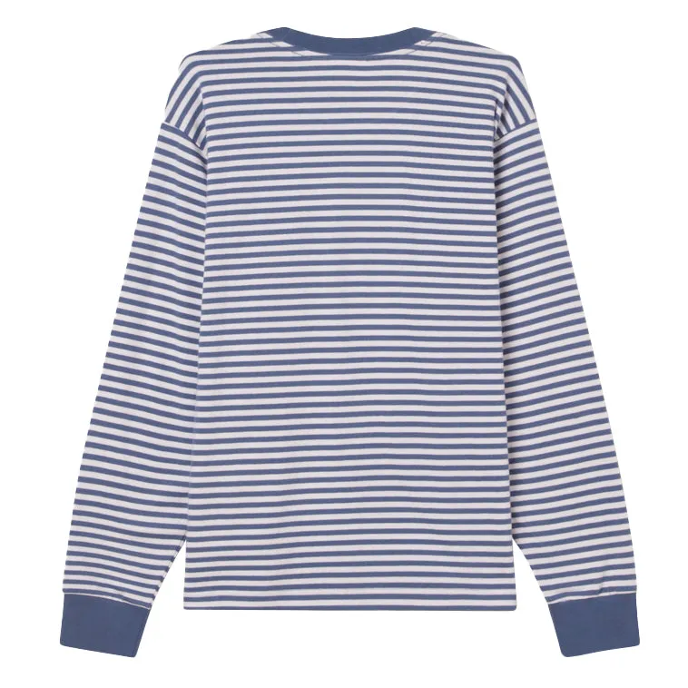 Established works eyes stripe ls Coronet blue multi