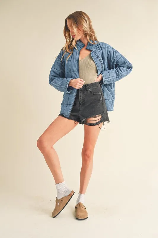 FAE DENIM QUILTED JACKET