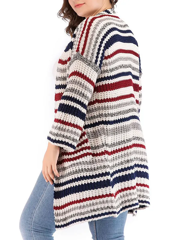 Fashion Sweater Long Section Coat Plus Size