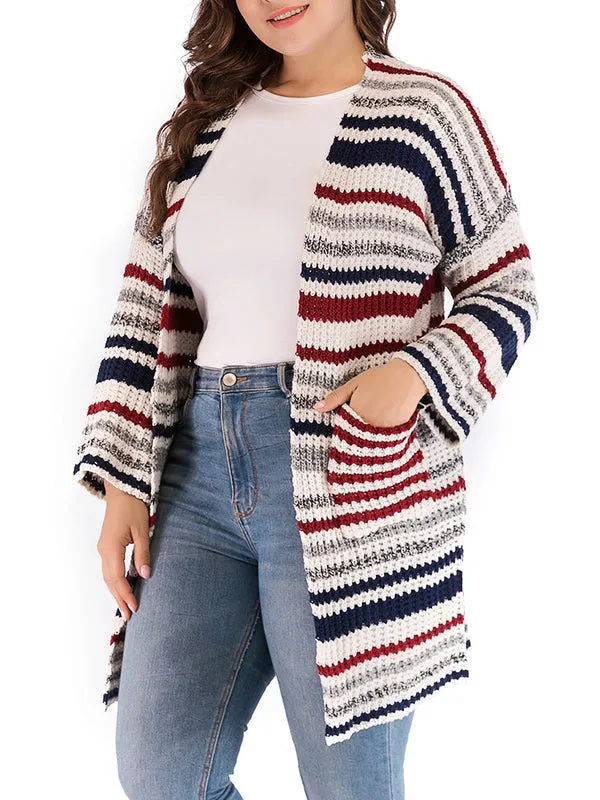 Fashion Sweater Long Section Coat Plus Size
