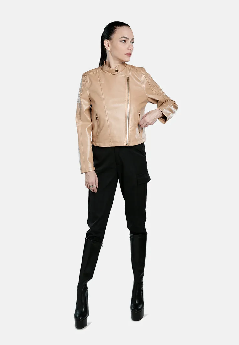 Faux Leather Biker Jacket