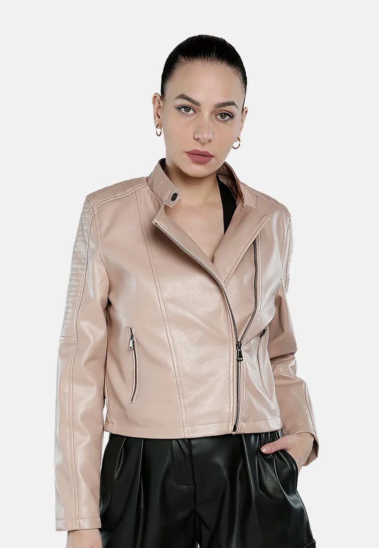 Faux Leather Biker Jacket