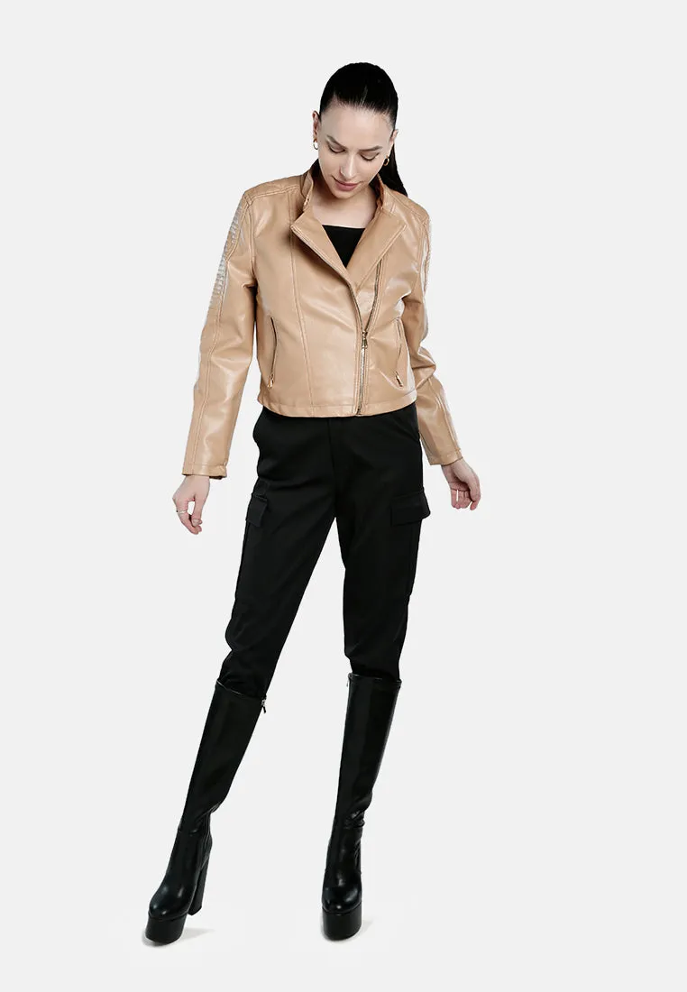 Faux Leather Biker Jacket