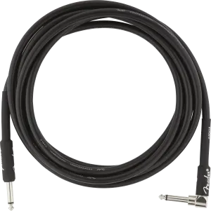 Fender Professional Series Instrument Cable, Straight-Angle, 10', Black