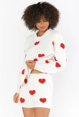 FINAL SALE Boardwalk Shorts-Red Hearts