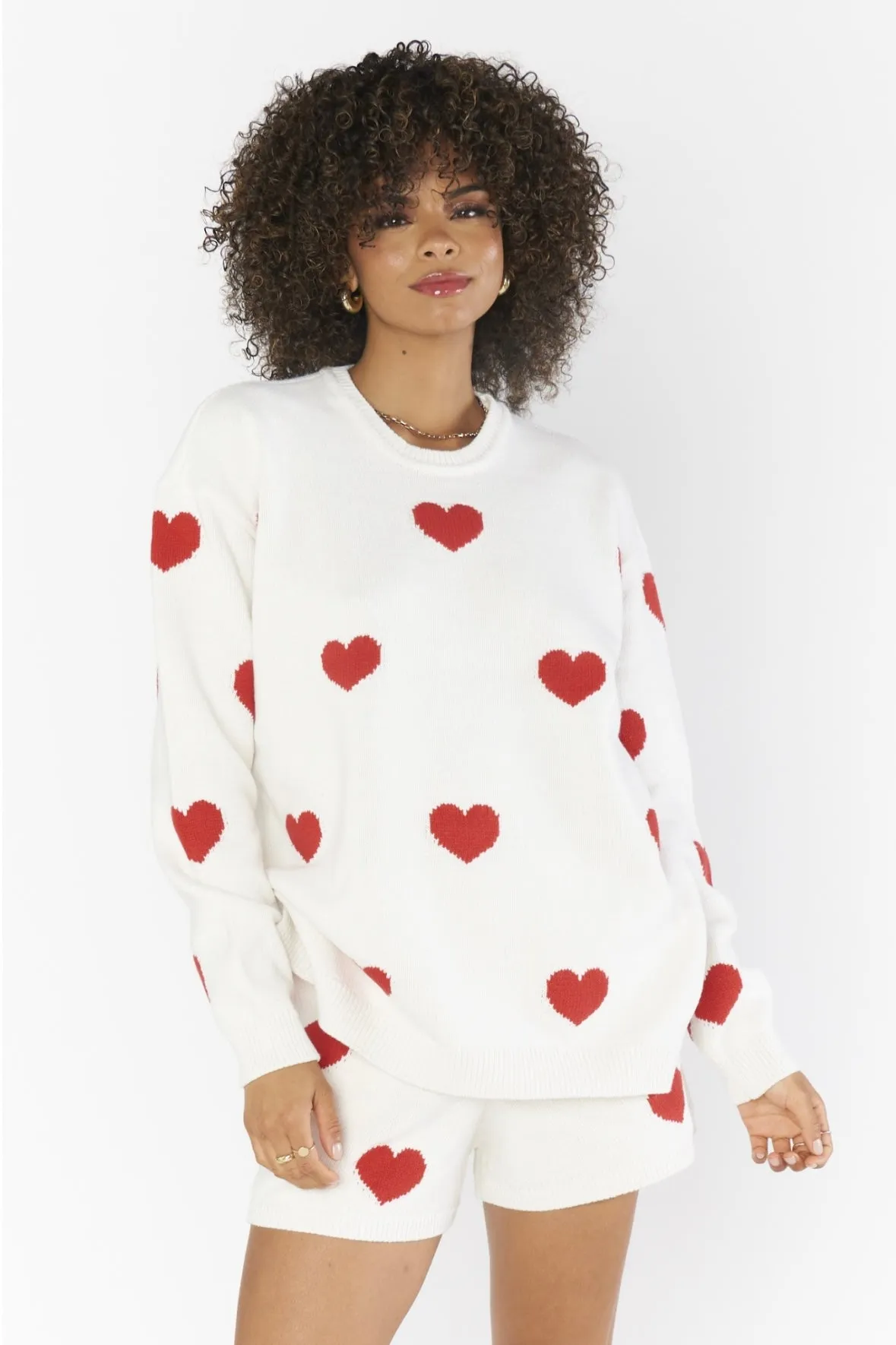 FINAL SALE Boardwalk Shorts-Red Hearts